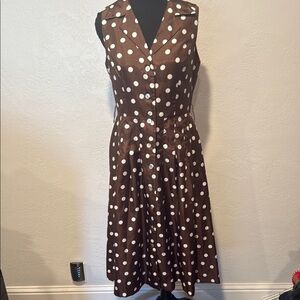Jessica Howard Brown Sundress with V-neck for Casual Work
